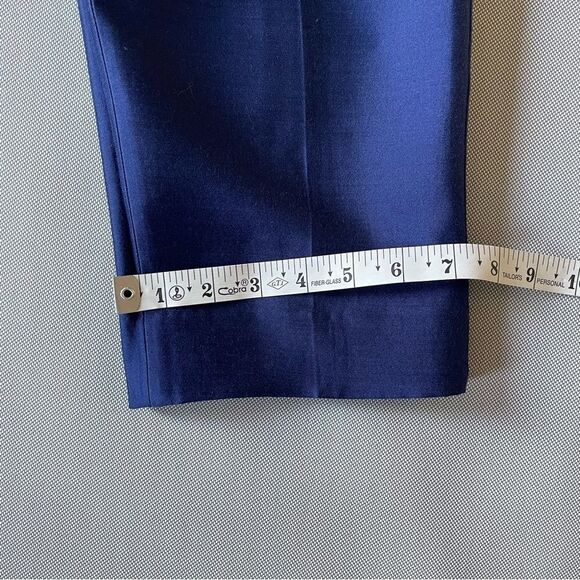 Talbots Royal Blue Silk Blend Cropped Dress Pants Women’s Size 2P - Picture 6 of 8